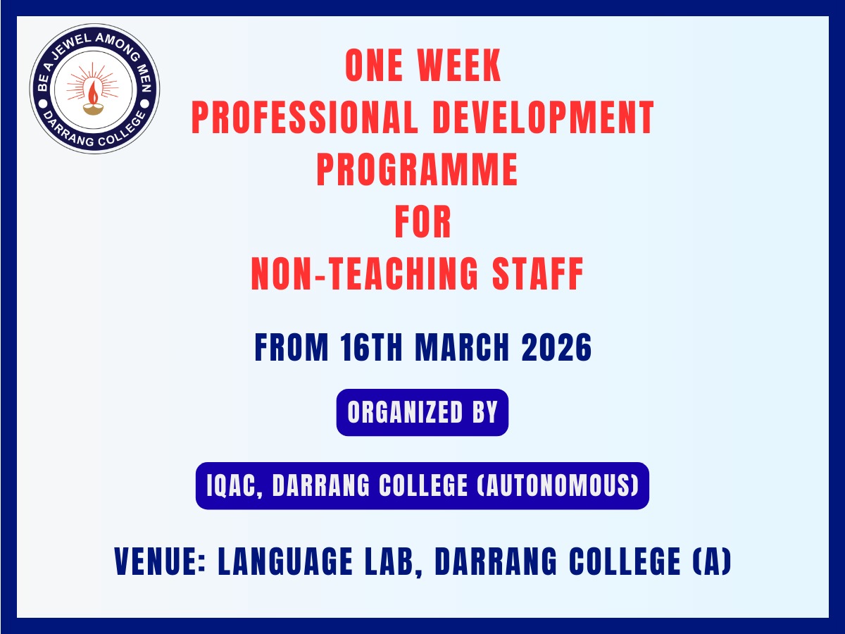 One Week Professional Development Programme for Non-Teaching Staff